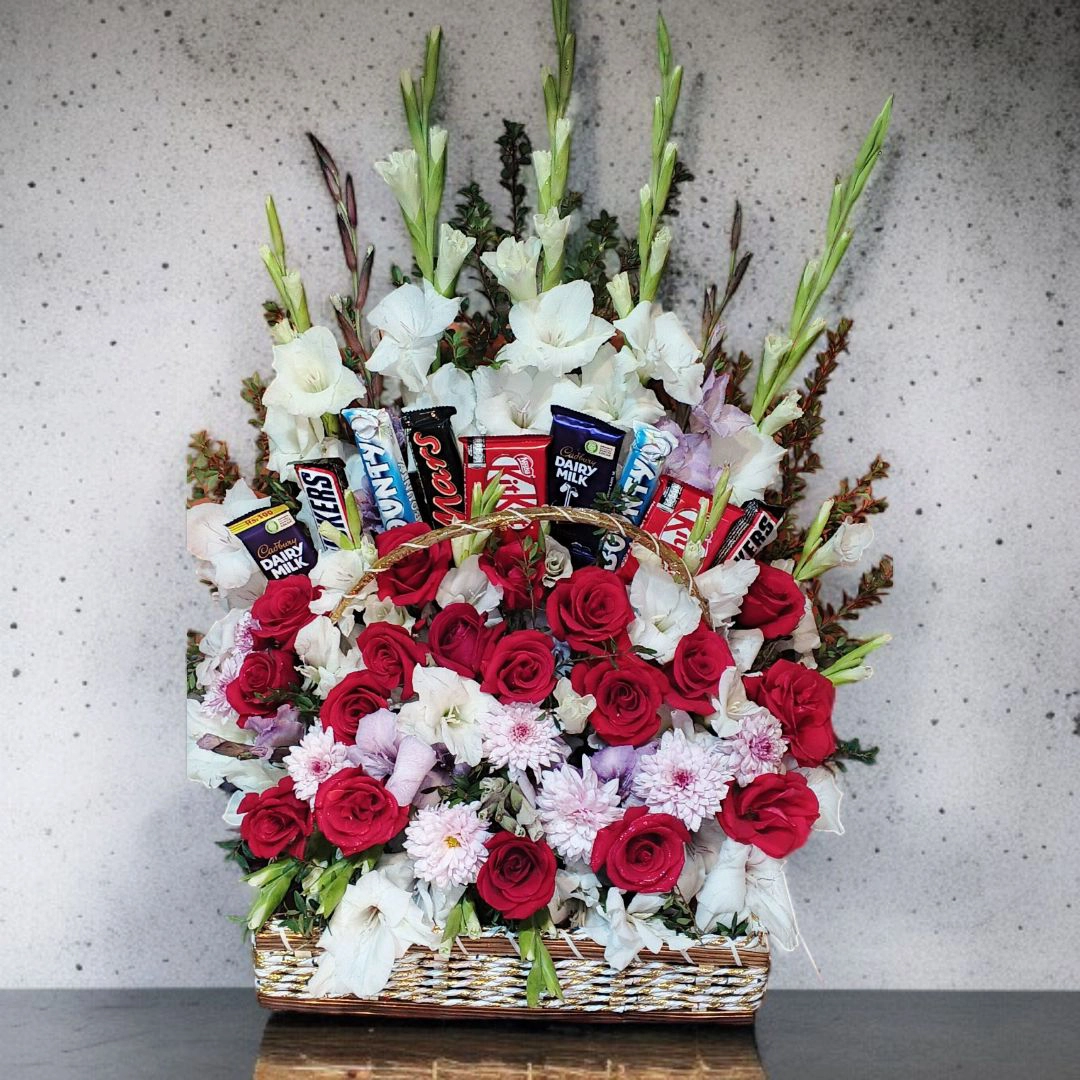 fresh flowers basket